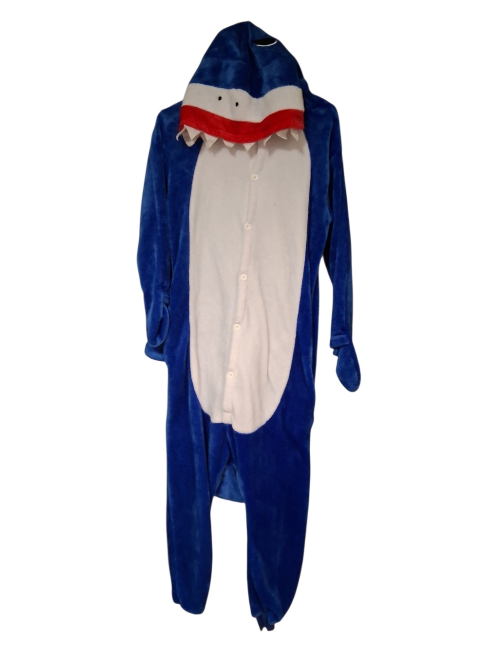 Kids Blue Shark Hooded Costume Onesie - Plush Shark Pajama
